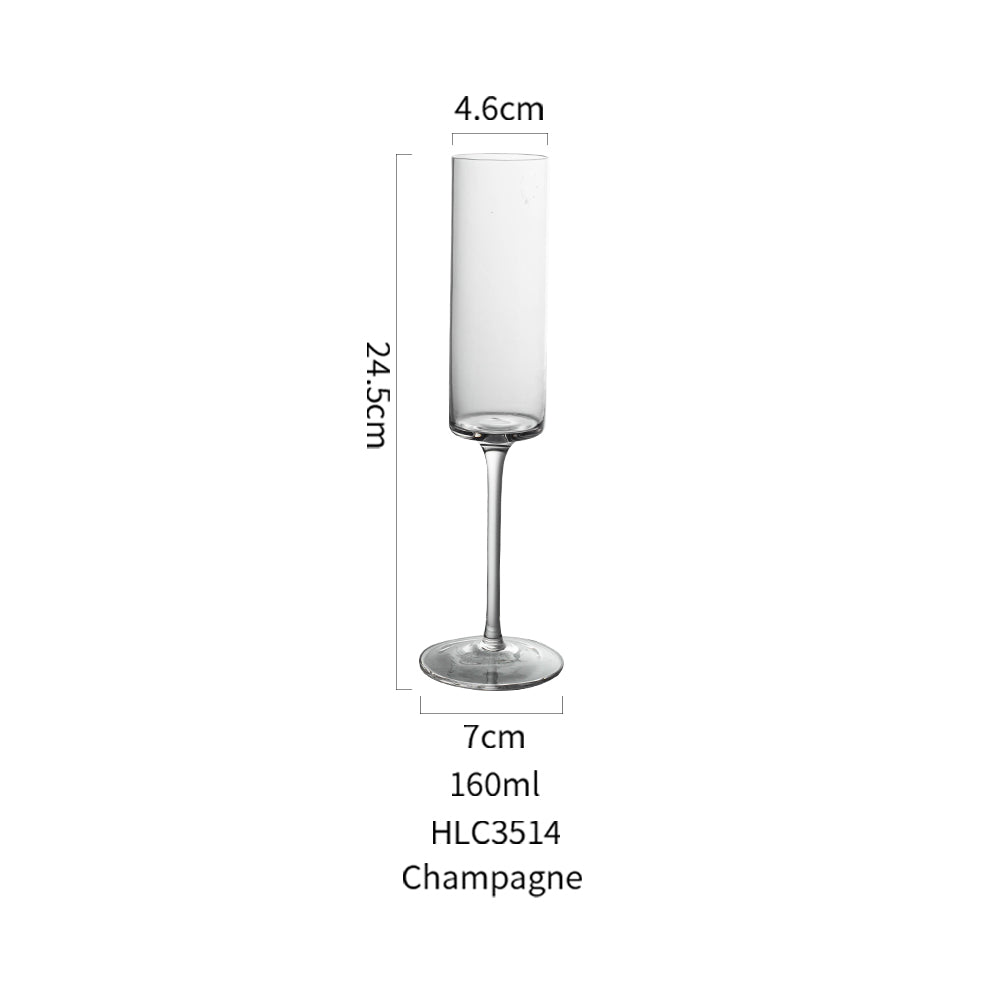 White wine glasses for Champagne