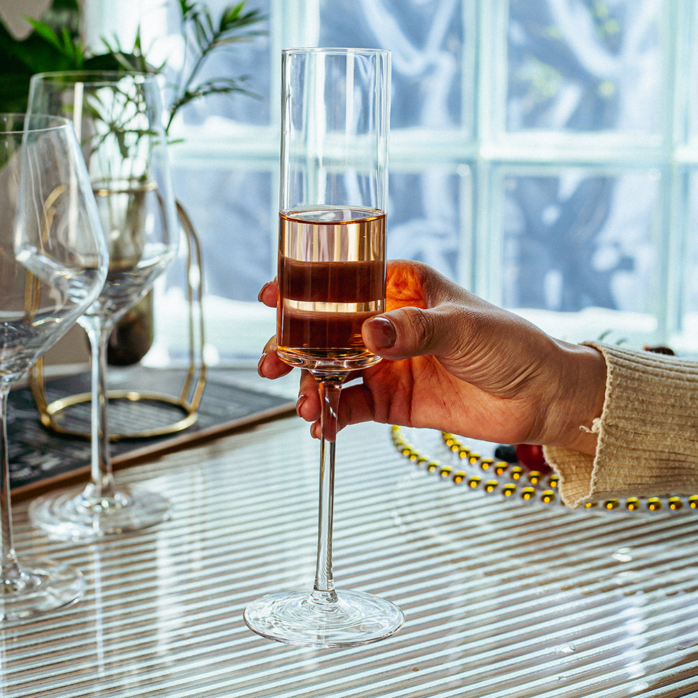 White wine glasses for Champagne
