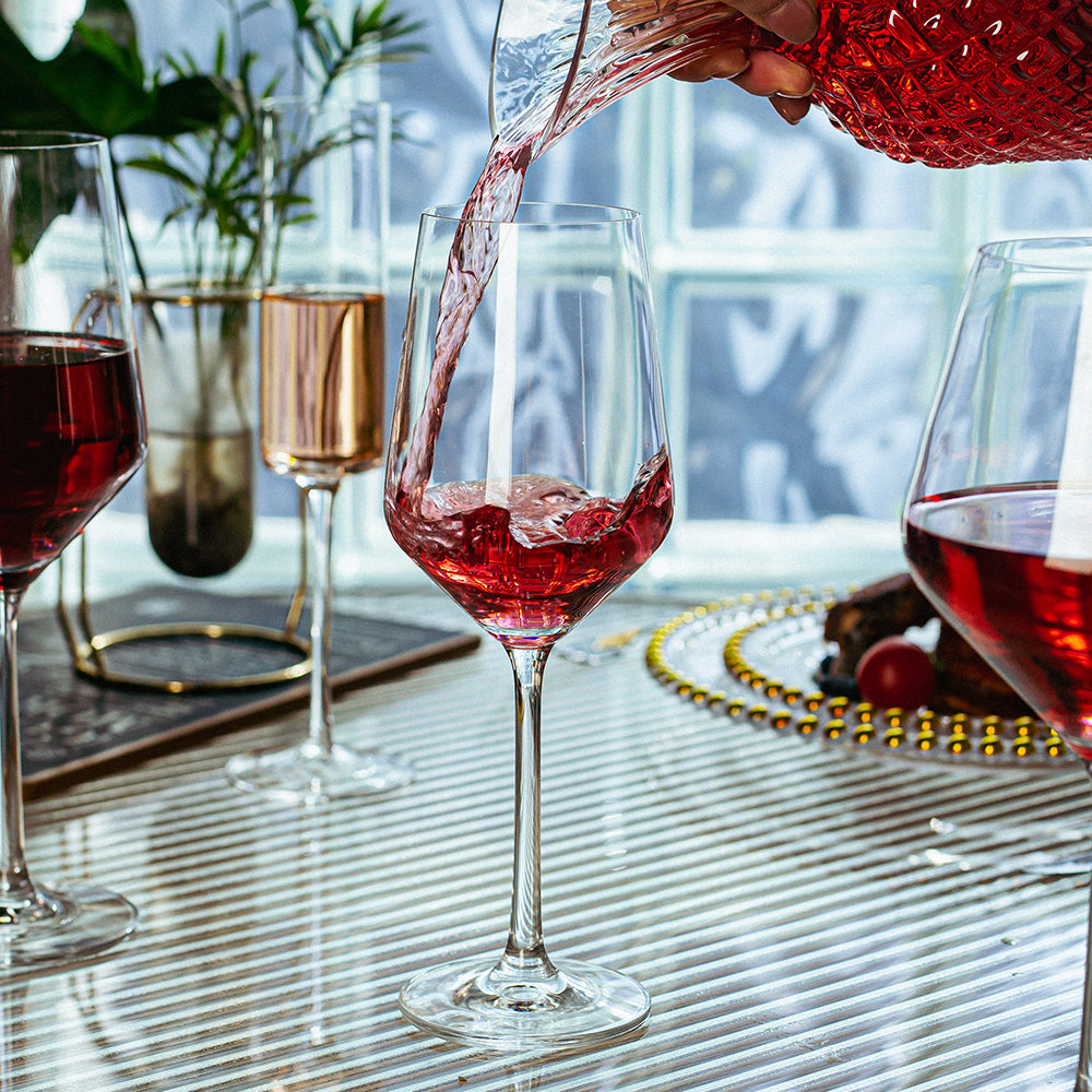 White wine glasses for Champagne