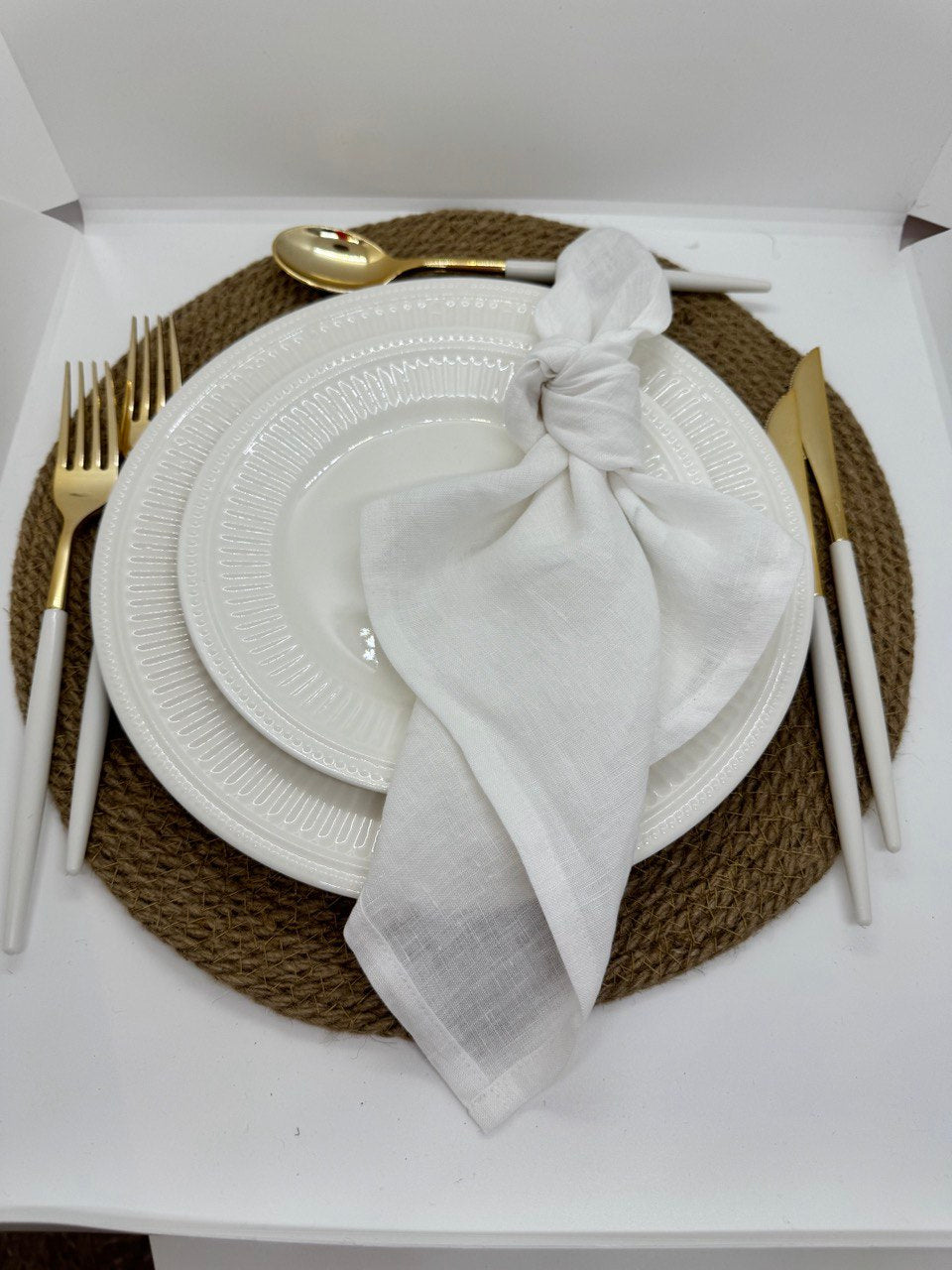 Linen Napkin Hire – White